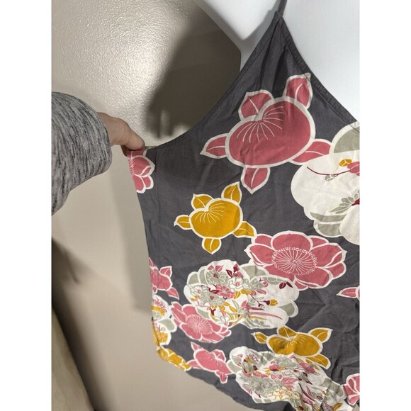 Josie Natori chemise top Floral Pink and orange Racerback woman’s size Large - Picture 2 of 5